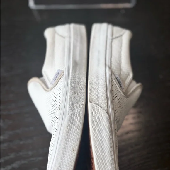 Vans Perforated White Slip-On Loafers - Picture 3 of 8